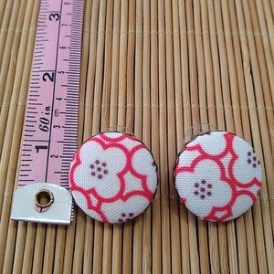 Plunder Posse Fabric button earrings